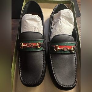 Gucci Ayrton Leather & Web Driver loafer
